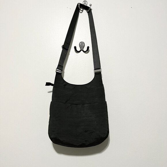 Baggallini Big Zipper Crossbody Bag Gray Adjustable RFID Travel Commuter Nylon - Picture 4 of 10